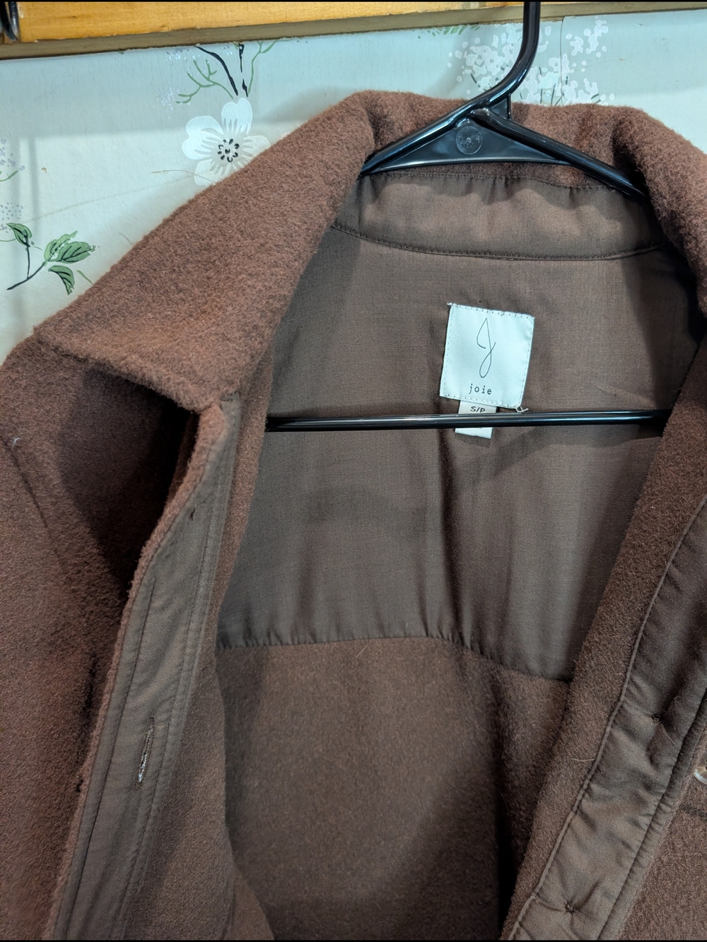 Joie Brown Fleece Button-Up Shacket - Picture 4 of 7